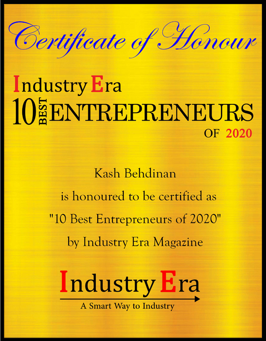 Pointfar President received Certificate of Honor for being one of 10 best Entrepreneur of 2020