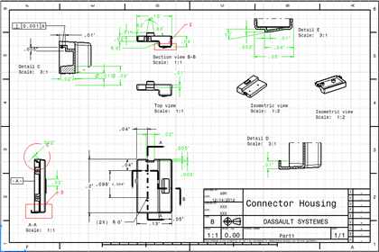 V5-6R2019 CATIA GENERATIVE DRAFTING FUNDAMENTALS (ANSI) Training